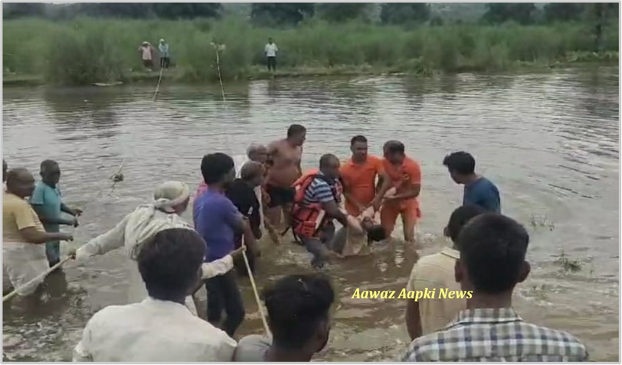 बयाना के गांव श्रीनगर में बाणगंगा नदी में डूबे सात बच्चे