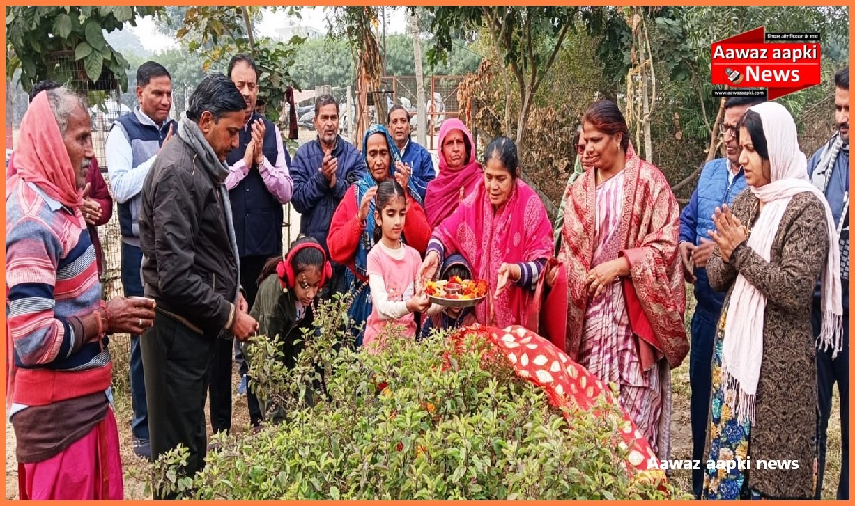 सुमंगल सेवा संस्थान ने तुलसी पूजन कर, चुनरी ओढ़ाकर वितरित किये 251 पौधे