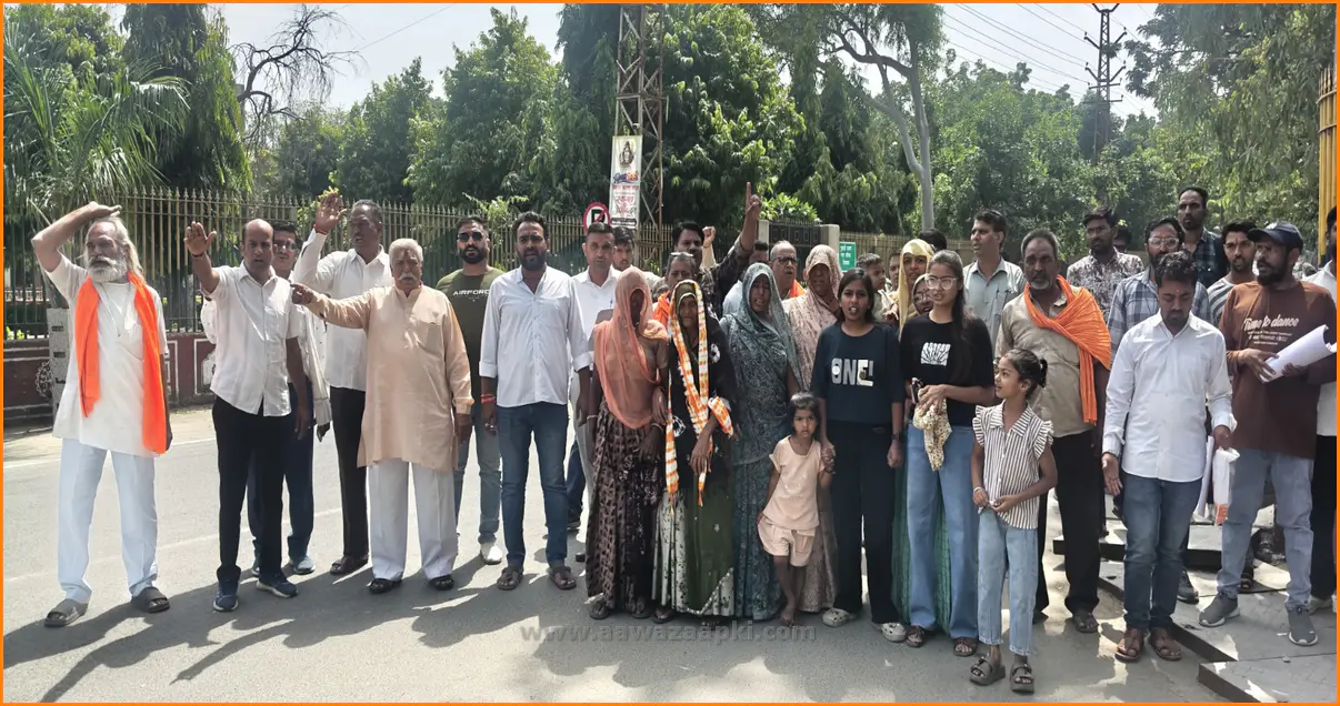 जुझारजी महाराज मंदिर में तोड़फोड़ के विरोध में रैली, सौंपा ज्ञापन